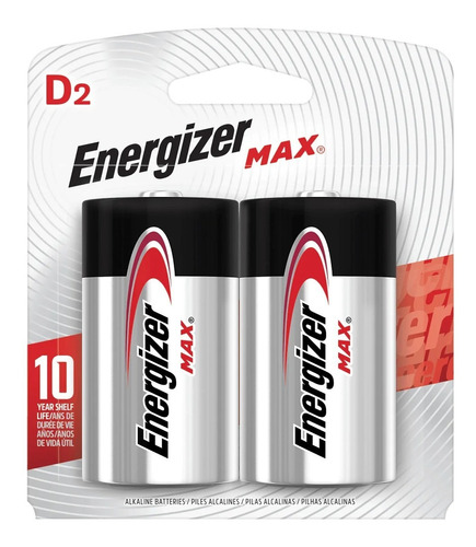 Imagen 1 de 7 de Energizer Max D2 Pilas Alcalinas Pack X2 Unidades 