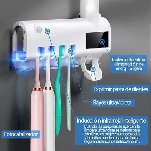 Esterilizador de Cepillos de Dientes y Dispensador de Pasta Dental