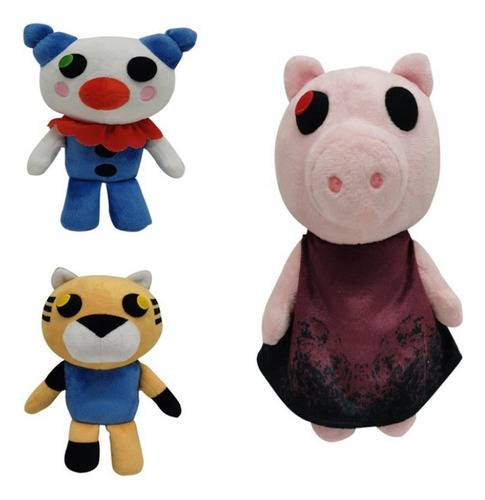 3 Piezas Piggy Muñeco De Peluche Niños Juguete Regalo 20cm