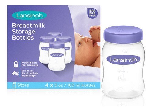 Lansinoh - Botellas De Almacenamiento Para Leche Materna (4