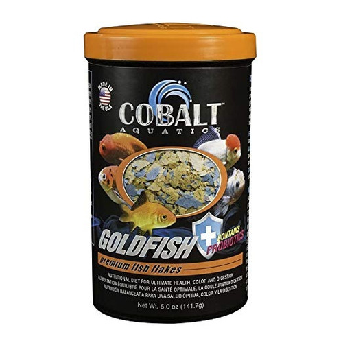 Cobalto Acuático Color Del Goldfish Flake, 5 Oz