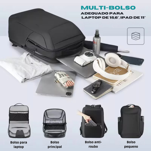 Mochila Premium Multifuncional Reforçada Com Usb Mark Ryden