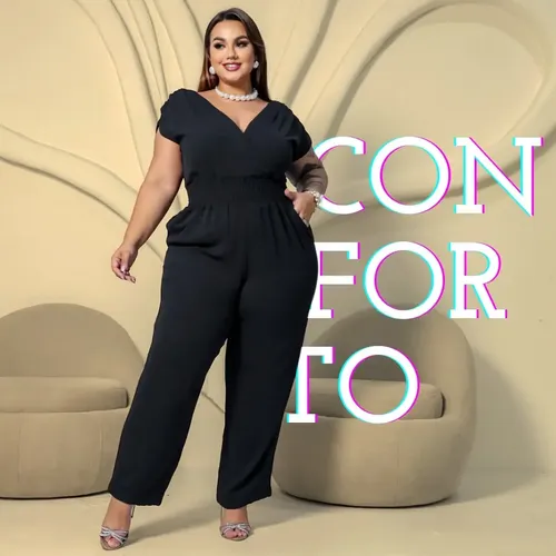 Macacão Plus Size Longo Elastex Tamanho Grande | MercadoLivre