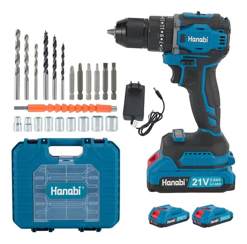 Parafusadeira Furadeira de Impacto Hanabi CY-3003 Brushless 2 Bat...