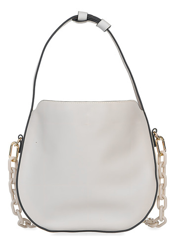 Bolsa Hobo Cloe Para Mujer Doble Función Asa Intercambiables Color Nude
