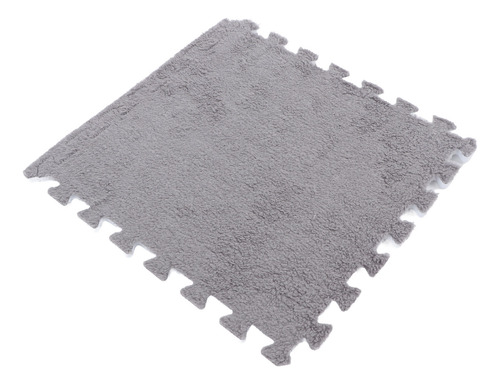 Alfombra Entrelazada De Espuma De Felpa Gris, 10 Unidades, S
