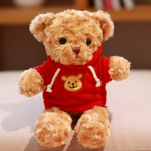 Oso De Peluche De 30 Cm Con Capucha, Regalo De Navidad,