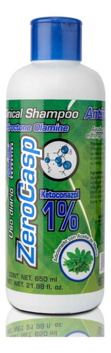 Shampoo Anticaspa Sin Sal Zerocasp Con Ketoconazol 1% 650ml