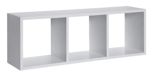 Nicho Triplo Retangular Mdf Branco 85x24x22cm - Sonno Baby