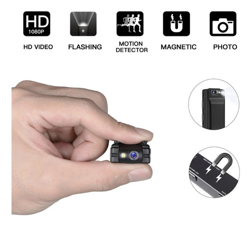 Mini Cámara Digital Hd Linterna Micro Videocámara Magnética