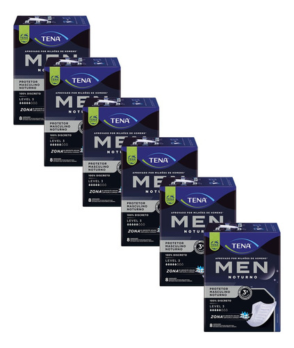 Absorvente Protetor Masculino Noturno Level 3 Tena Men 48un