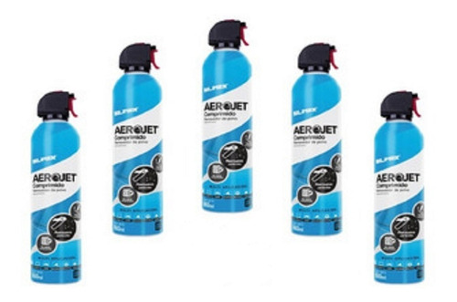 5 Pack Aire Comprimido Silimex Aerojet 360, 660 Ml