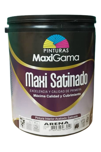 Pintura Satinada Arena Galon Caucho Satinado