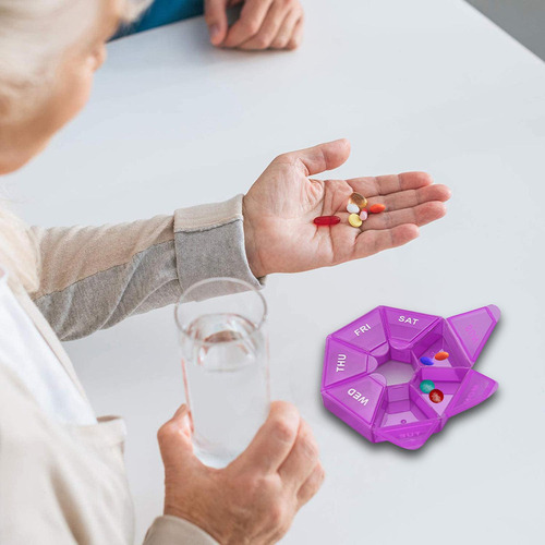 O 5 Caja Semanal Para Pastillas Con Tapa En Tonos 5 Piezas