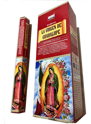 Incienso Aroma Virgen Guadalupe 120 Varitas 6 Paq Darshan 