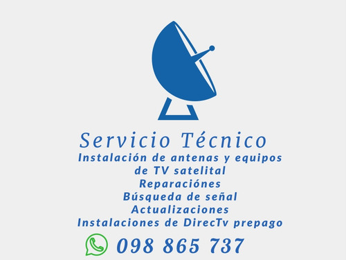 Imagen 2 de 2 de Antena Satelital Parabólica Servicio Técnico Dtv