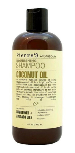 Shampoo Pierre S Apothecary Nutritivo De Coco 473 Ml