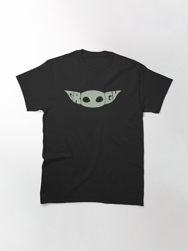 Imagen 1 de 4 de Mandalorian Baby Yoda Grogu Ilustracion - Star Wars Remera