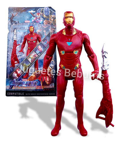 Excelente Muñeco Ironman Articulado Con Accesorio. Avengers 