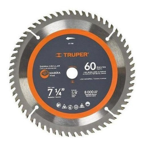 Truper Disco Sierra Circular 60d 185mm/7.1/4 