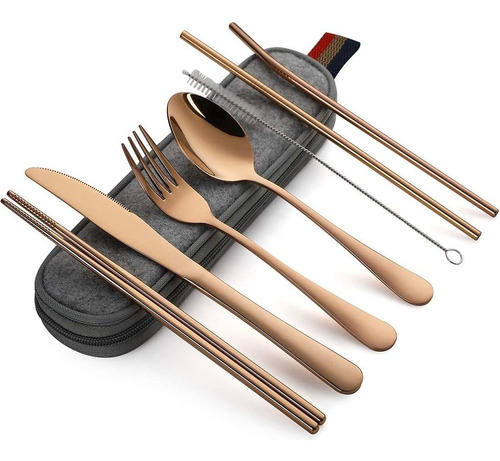 Utensilios De Viaje Juego De Cubiertos Portátil Para Acampar