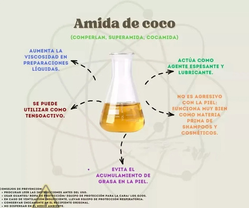 Super Amida De Coco Dietanolamida De Coco Sellado 1 Kilo