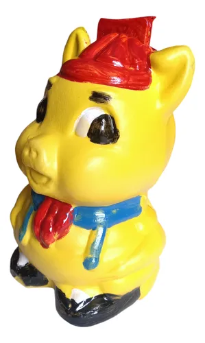 Juanito Alcancia Chancho En Piedra Mediano 18cm ¡nuevo!