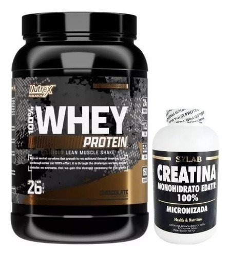 Proteina Nutrex 100% Whey Usa 2lb + Creatina Sylab 300g