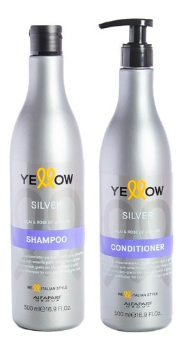 Yellow Silver Shampoo + Acondicionador Matizador Rubios Pelo