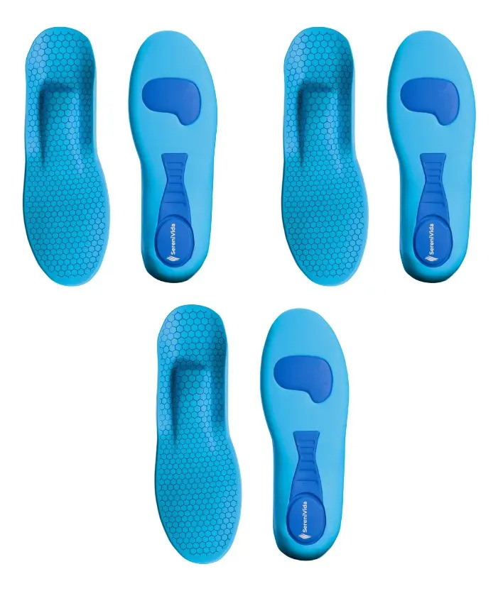 3 Pares Plantillas Ortopédica Serenivida Comfyfeet Anatomica Xl Azul Acero