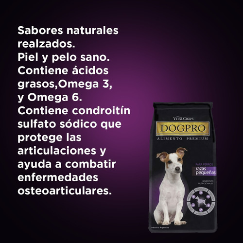 Imagen 4 de 4 de Alimento Premium Dogpro Adultos Mordida Pequeña X 15 Kg