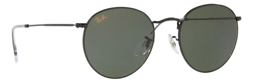 Óculos De Sol Unissex Round Metal Redondo Preto Green Ray-ban