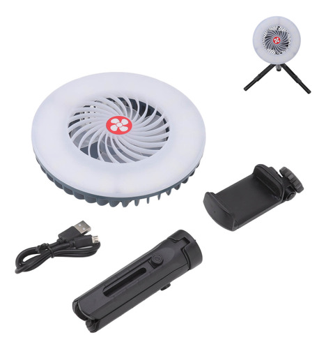 Linterna De Camping Con Ventilador, Carga Usb, Luz De Llenad