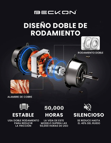 Imagen 7 de 10 de Ventilador De Pedestal Premium Uso Industrial Beckon - 50cm