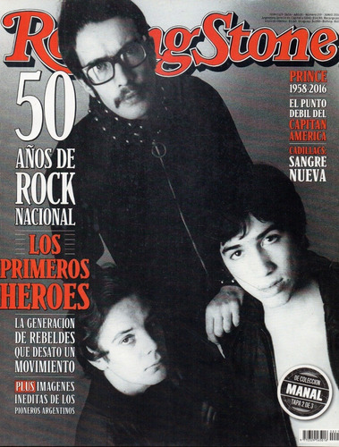 Revista Rolling Stone  Tapa 50 Años De Rock Nacional  N° 219