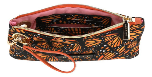 Bolsa Tote Gorett Isadora Gs25048-3 Color Negro Correa De Hombro Negro Diseño De La Tela Lisa