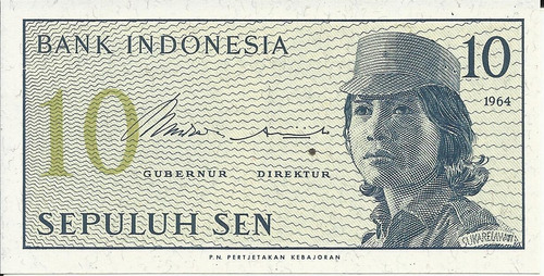 Indonesia 10 Sen 1964 Unc