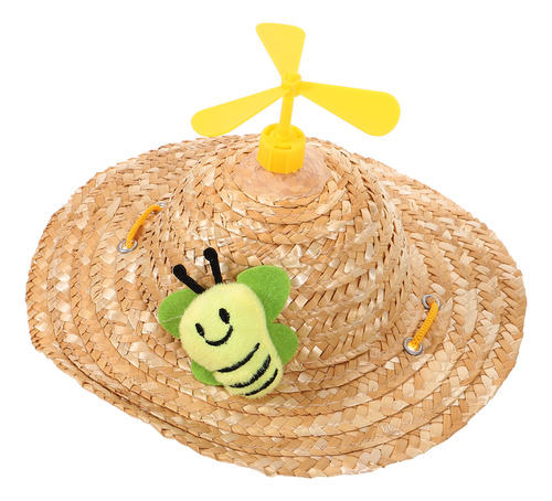 Divertido Sombrero De Paja Para Mascotas Con Forma De Abeja,