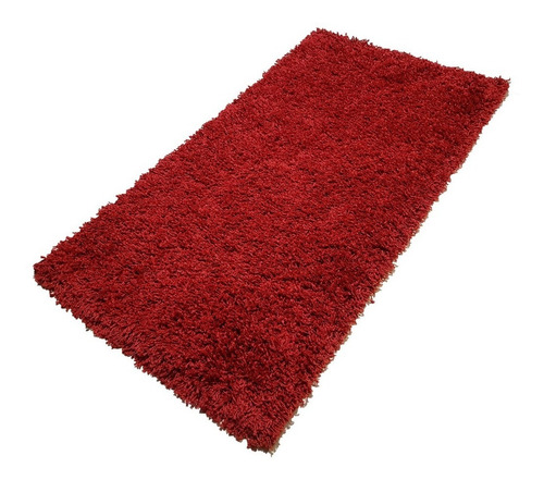 Carpeta Alfombra Satori Shaggy Roja 60 X 110 Cm Soul Color Bordó