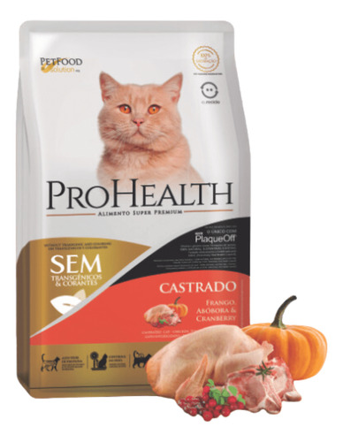 Ração Para Gato Pro Health Cat Adulto Castrado Frango 1kg