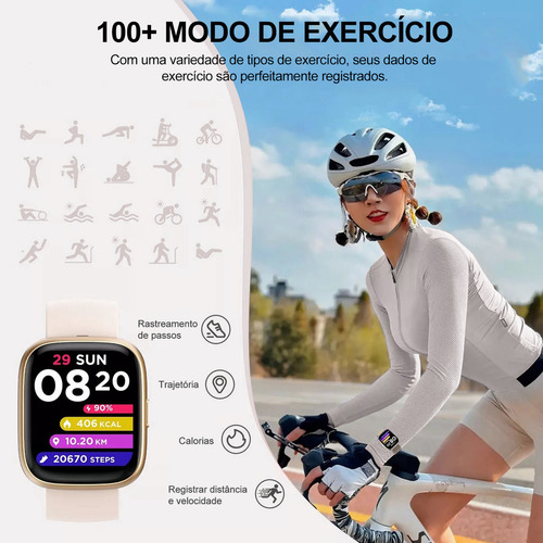 Relógio inteligente Mertto Smartwatch Alexa Bluetooth Call 1,83 polegadas Idw26 pulseira de malha magnética cor dourada Ip68
