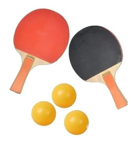 Paletas De Ping Pong + 3 Pelotas + Red