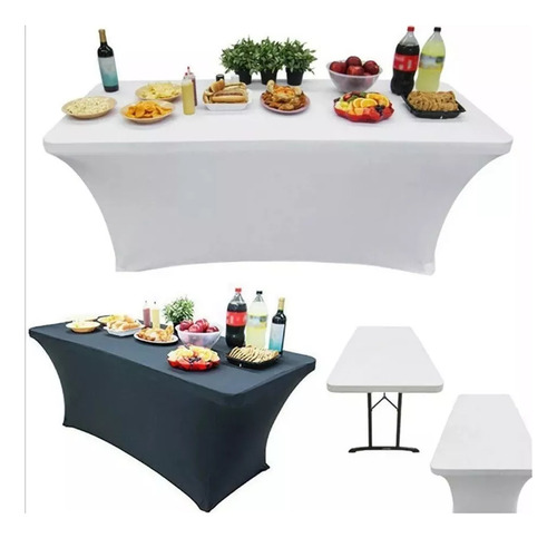 Funda De Mantel Tela Spandex Mesa 6tf 180x77x74cm Eventos