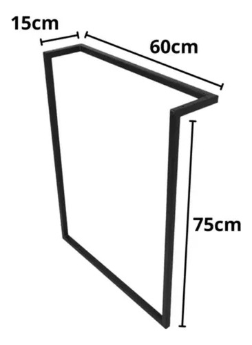 Mesa Jantar Escrivaninha 70cm Com Tampo Mdf Quadrada E Base Metalon Jt Home