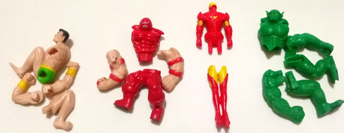 Muñecos Miniatura Marvel Goma Encastrables Año 2000 Lotex4 (Usado)