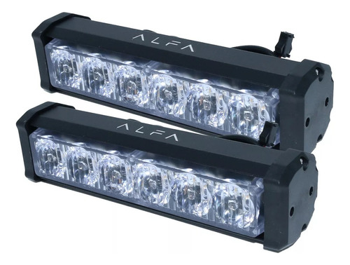 Kit De 2 Faros Led 1x6 Ambar / Ambar Con Estrobo 