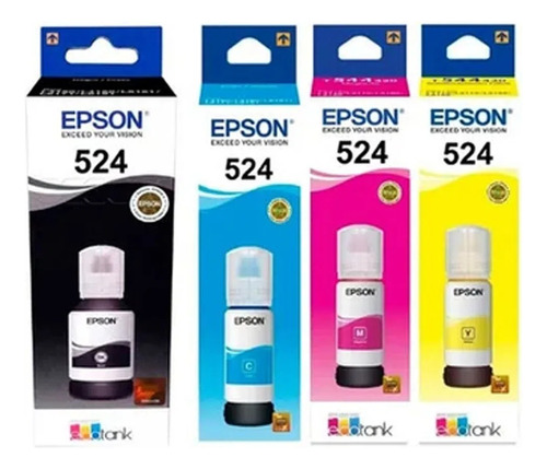Pack 4 Tintas Epson T524
