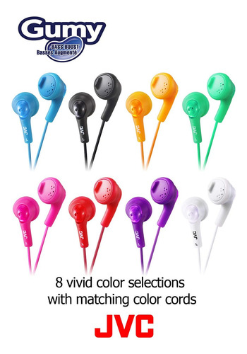 Jvc Haf160r Gumy Ear Bud Audífonos Rojo