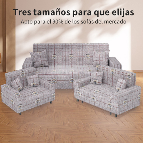 Protector Cubre Sala Ajustable Stretch Fit Elástico 3 Piezas