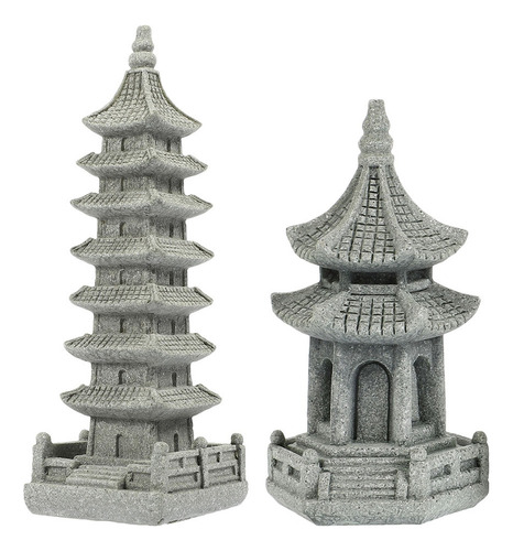 Estatua De Pabellón De Pagoda Con Linterna Japonesa, 2 U